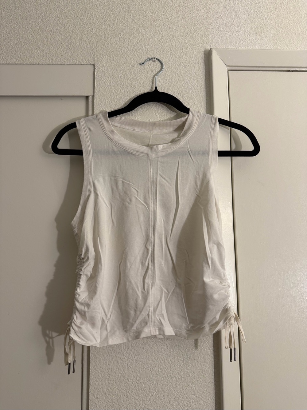 lululemon athletica White Sleeveless Drawstring Tank